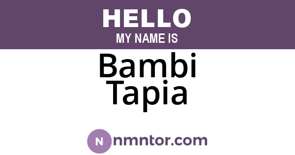 Bambi Tapia