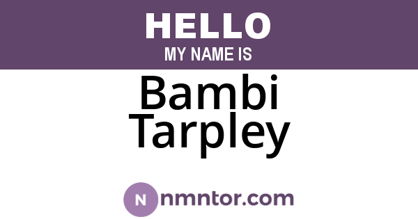Bambi Tarpley