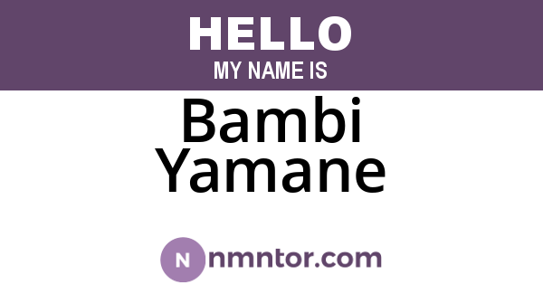Bambi Yamane