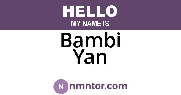 Bambi Yan