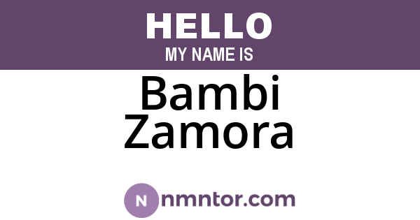Bambi Zamora
