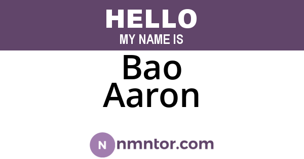 Bao Aaron