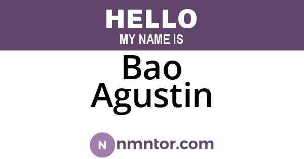 Bao Agustin