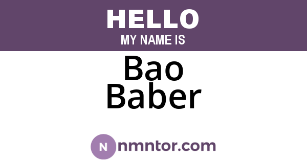 Bao Baber