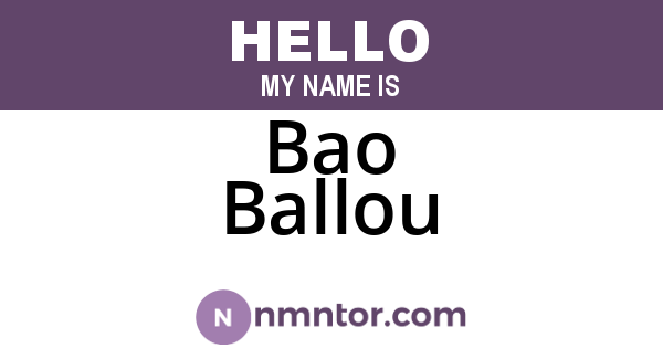 Bao Ballou