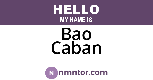 Bao Caban
