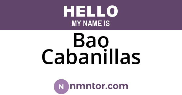 Bao Cabanillas