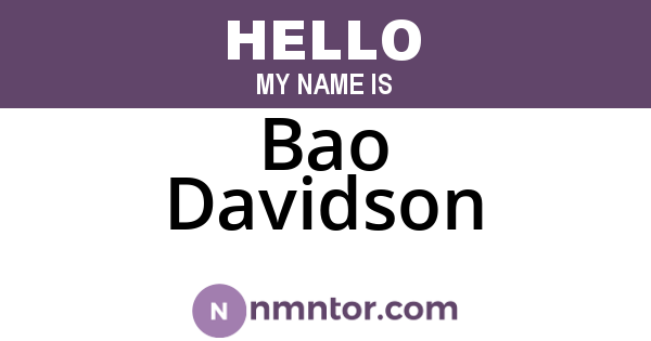 Bao Davidson