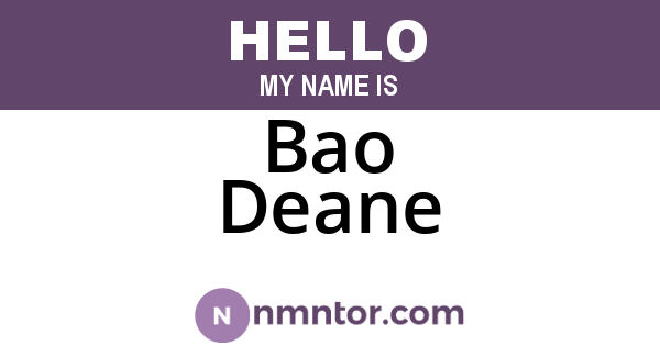 Bao Deane