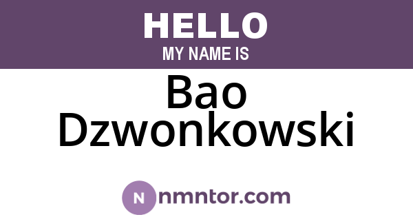 Bao Dzwonkowski