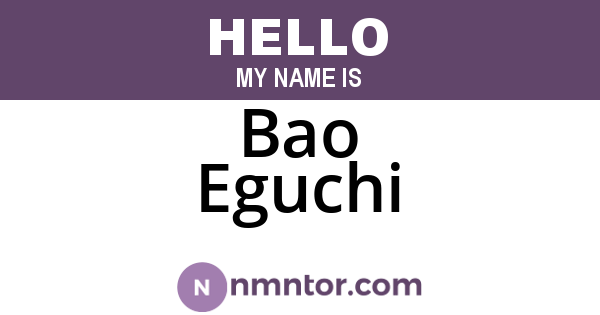 Bao Eguchi
