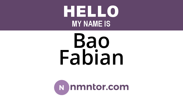 Bao Fabian