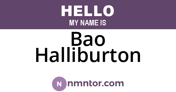Bao Halliburton