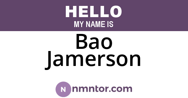 Bao Jamerson