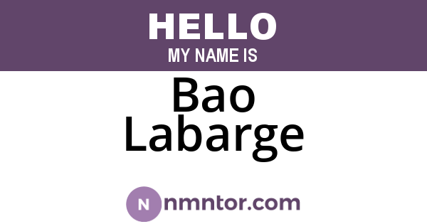 Bao Labarge