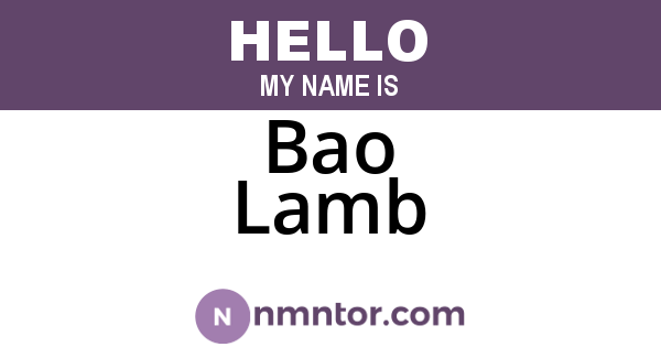 Bao Lamb