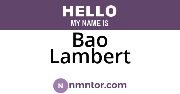 Bao Lambert