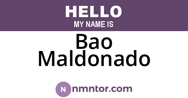 Bao Maldonado