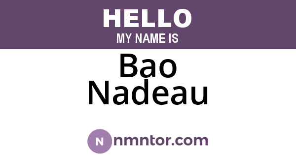Bao Nadeau