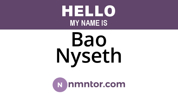 Bao Nyseth
