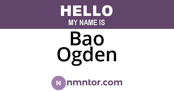 Bao Ogden