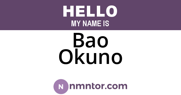 Bao Okuno