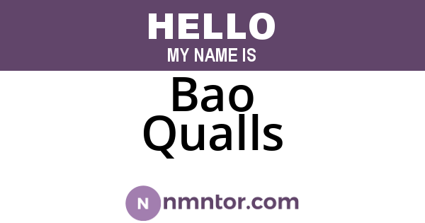 Bao Qualls