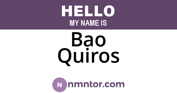 Bao Quiros