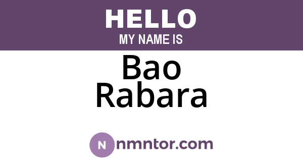 Bao Rabara