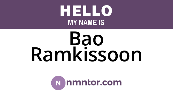 Bao Ramkissoon
