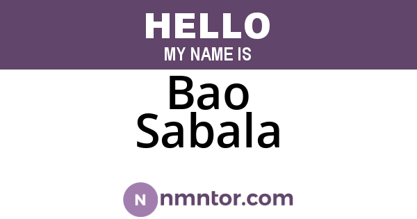 Bao Sabala