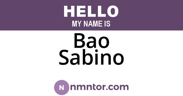 Bao Sabino