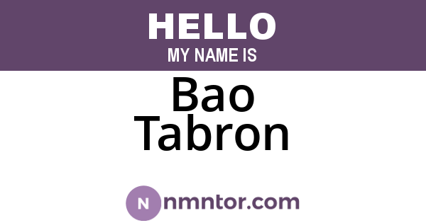 Bao Tabron