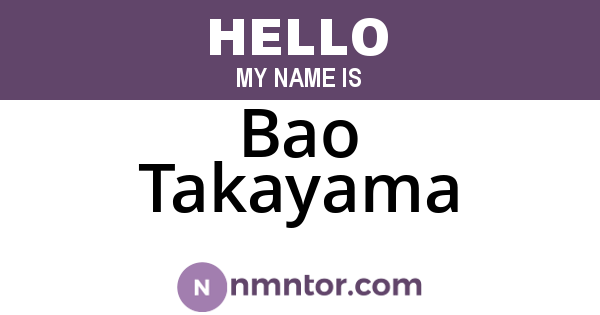 Bao Takayama