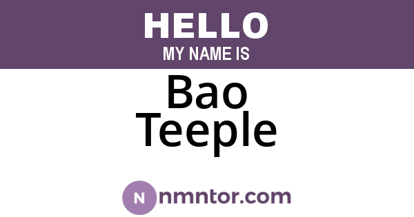 Bao Teeple
