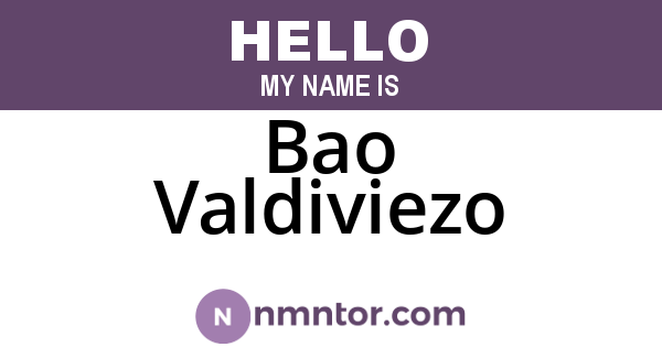Bao Valdiviezo