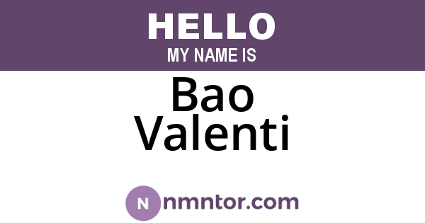 Bao Valenti