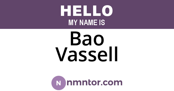 Bao Vassell