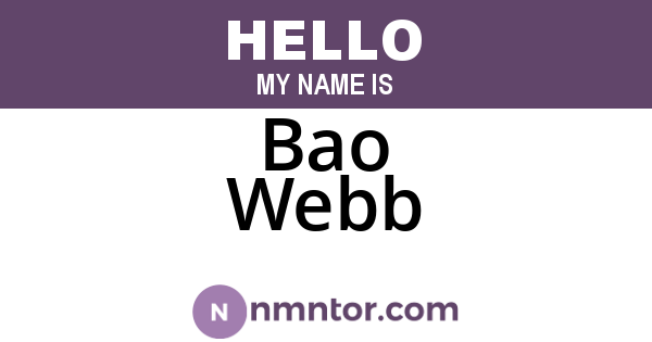 Bao Webb