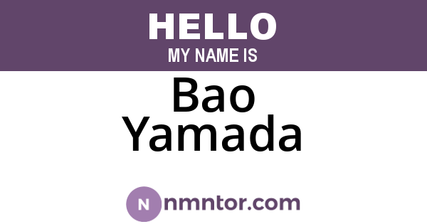 Bao Yamada