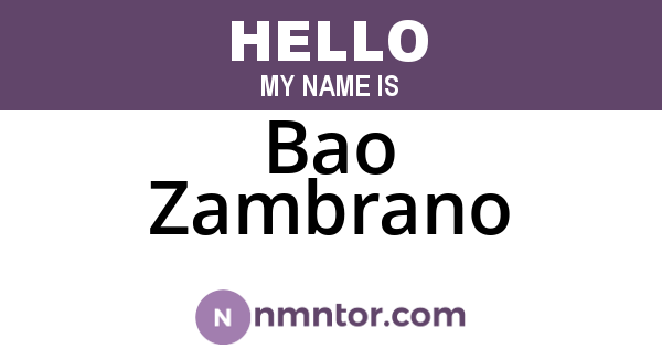 Bao Zambrano
