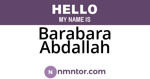 Barabara Abdallah