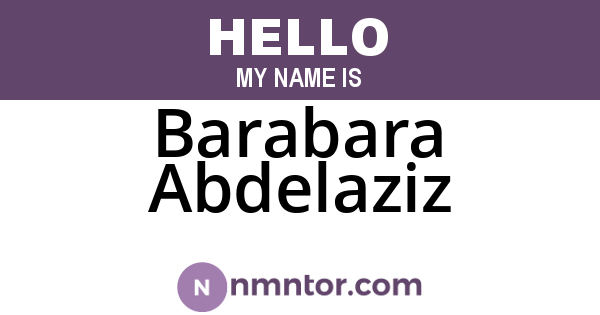 Barabara Abdelaziz