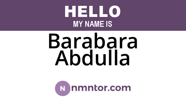 Barabara Abdulla