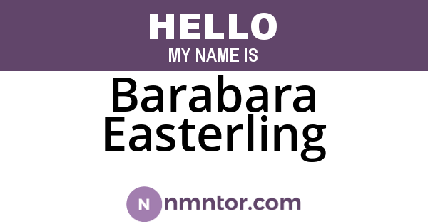 Barabara Easterling