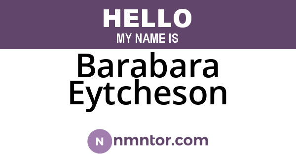 Barabara Eytcheson