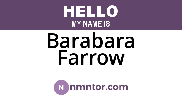 Barabara Farrow
