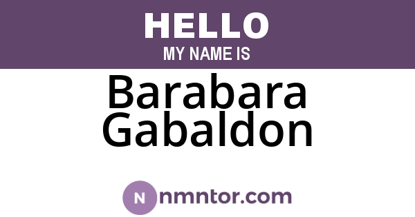 Barabara Gabaldon