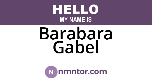 Barabara Gabel