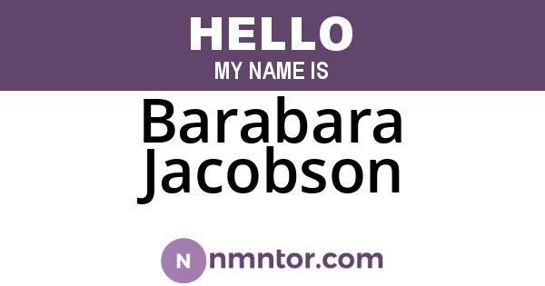 Barabara Jacobson